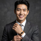 타이거아이 행운석 · 중앙 블랙 오닉스 포인트 팔찌 8mm