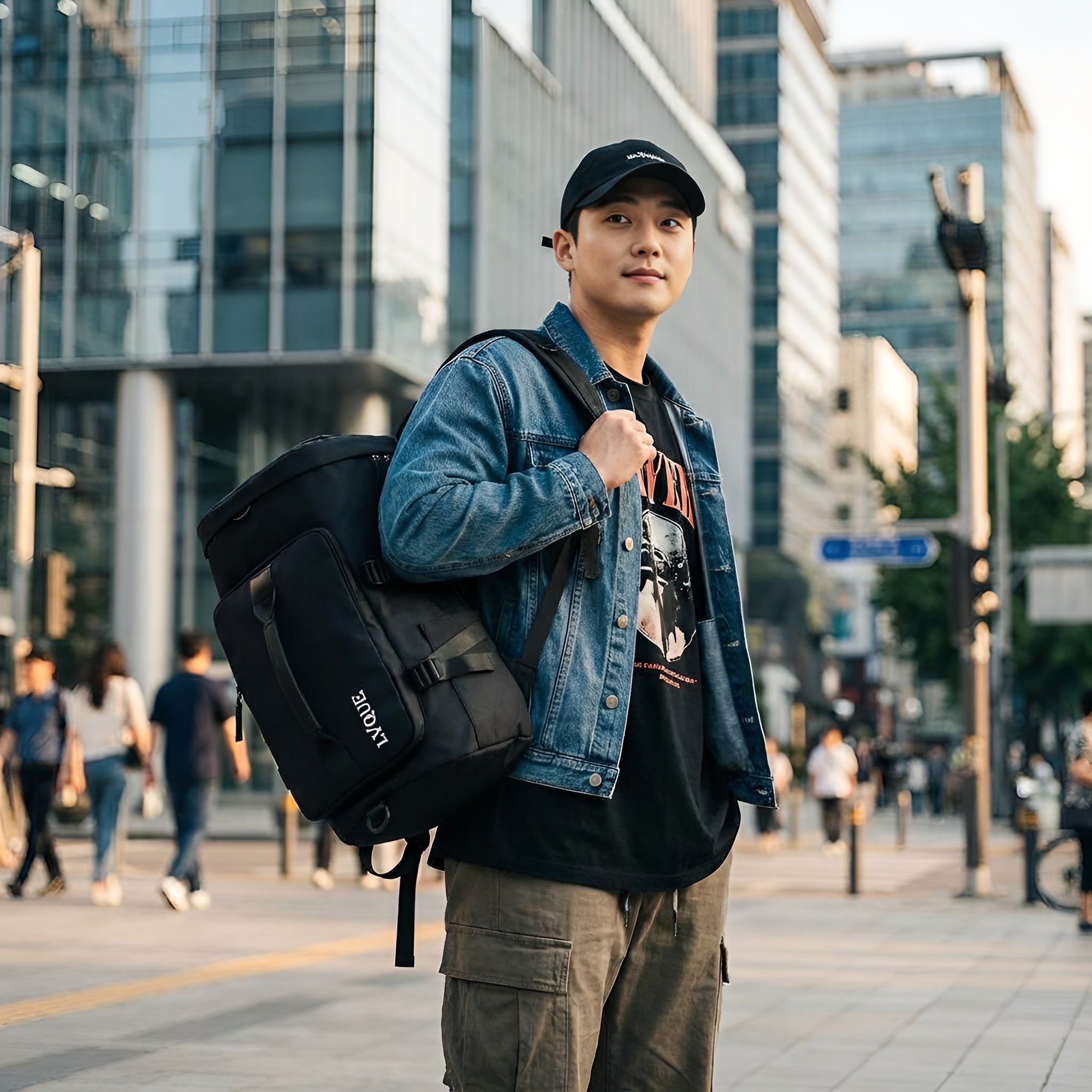 LVQUE 2in1 유니섹스 백팩 - 프리미엄 방수 스포츠 백팩 겸용 여행 가방